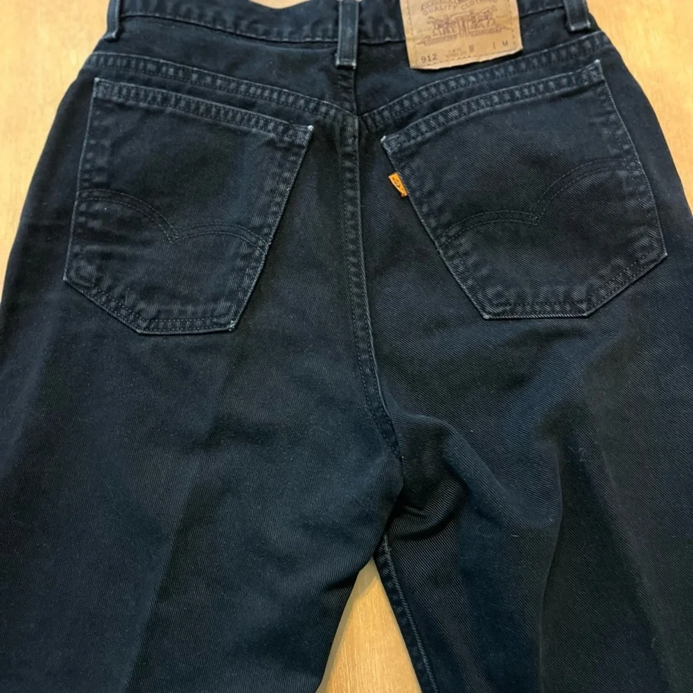 Vtg Levi's Orange tab 912 slim fit tapered leg high waisted mom jeans black 11 M